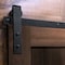 Ekena Millwork Economy Horseshoe Barn Door Hardware Set w/ 4' Track & Silent Rollers for 1 3/8" to 1 3/4" Doors GB6008H24AB - alternate 3